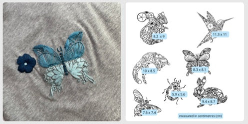 Floral Creatures - Stick & Stitch Pack