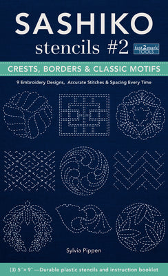 Sashiko Stencils #2: Crest, Borders & Classic Motifs
