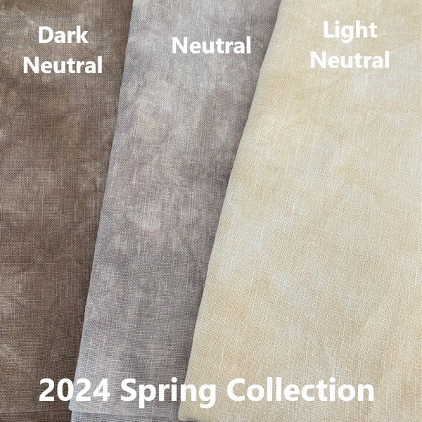 2024 Dark Neutral - Hand Dyed Belfast Linen - 32 count