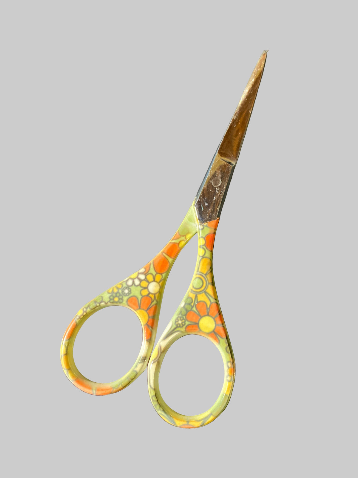 Retro Flower - Colourful Handle Scissors