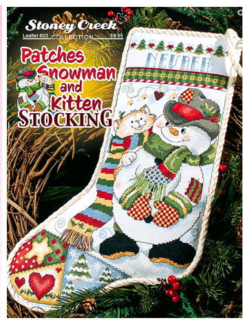 Patches Snowman and Kitten Stocking - Leaflet 603