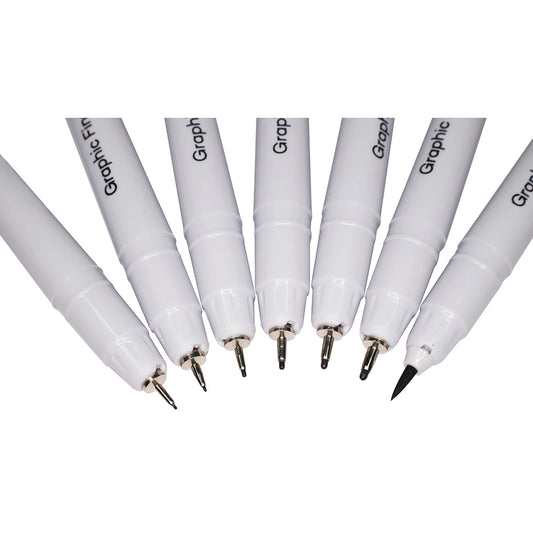 Graphic Fineliners Set - 7 pieces