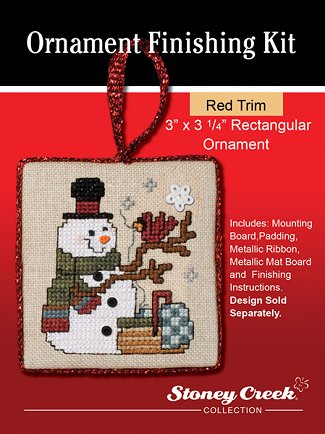 Ornament Finishing Kit - 3" x 3 1/4" Red