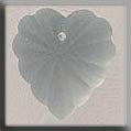 12070 - Frosted Starburst Heart Matte Crystal