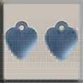 12076 - Very Small Domed Heart Matte Lt Sapphire