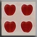 12082 - Small Channeled Heart Matte Ruby