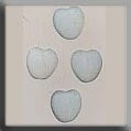 12084 - Small Channeled Heart Matte Opal