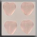 12092 - Medium Channeled Heart Matte Rosaline