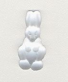 12242 - Petite Standing Rabbit Matte Crystal