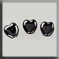 12247 - Small Channeled Heart Bright Hematite