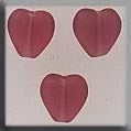 12273 - Channeled Heart Matte Fushia