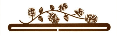 Pine Needles - 18" wide - Charcoal | Copper