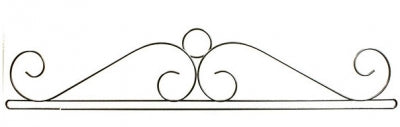 Wire Scroll - 36" wide - Charcoal