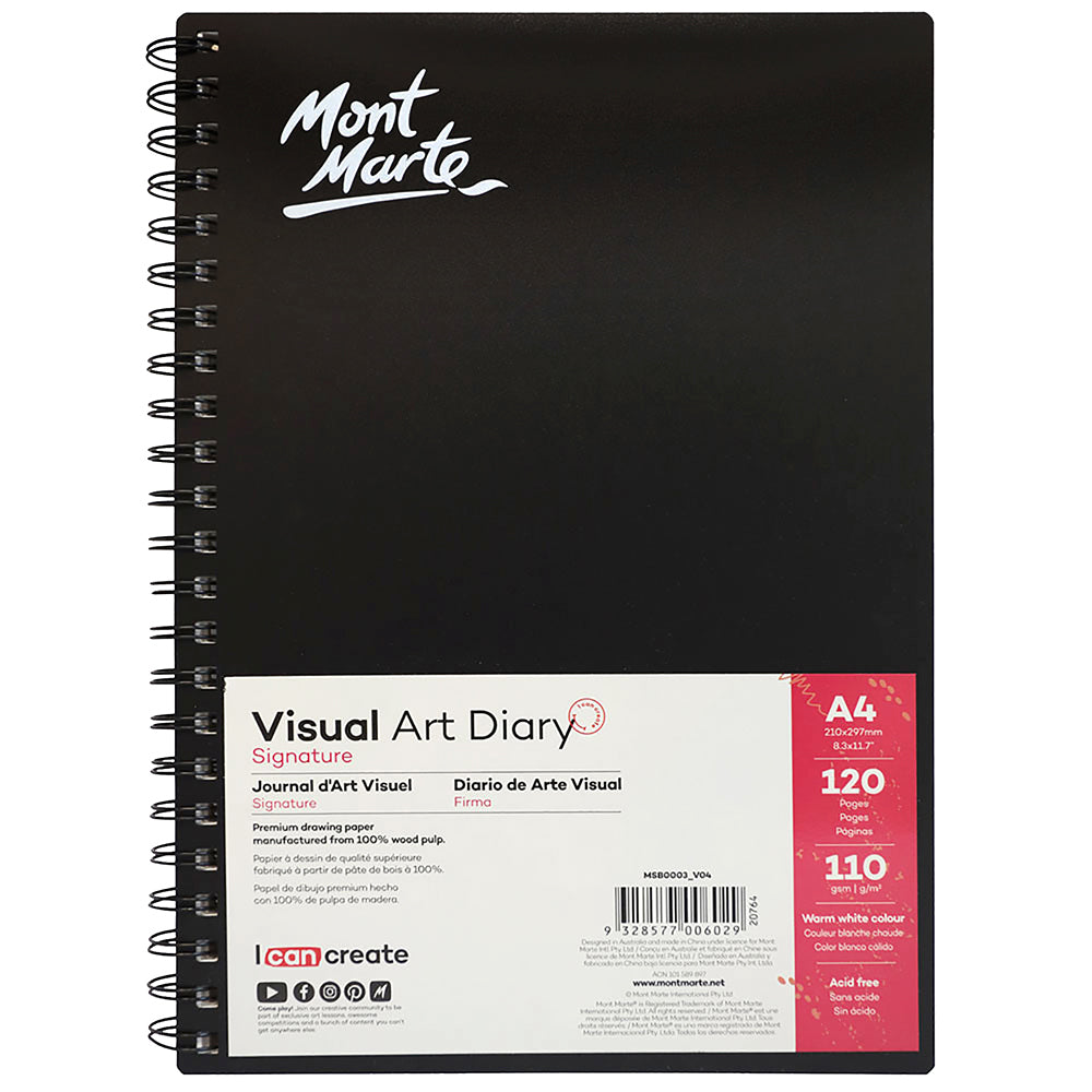 Visual Art Diary - Hardcover Sketch Book
