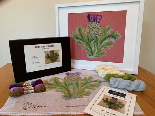 Scottish Thistle on Cream - Tapestry Kit