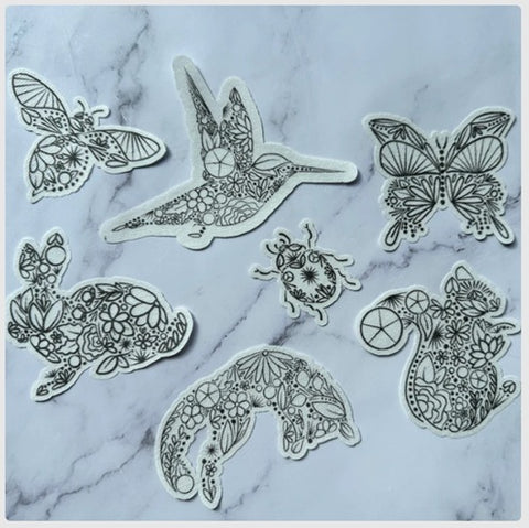 Floral Creatures - Stick & Stitch Pack