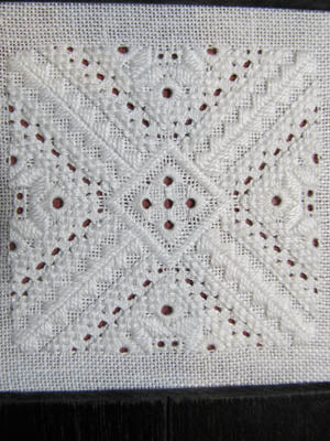 Winter Lace - Ukrainian Whitework Square