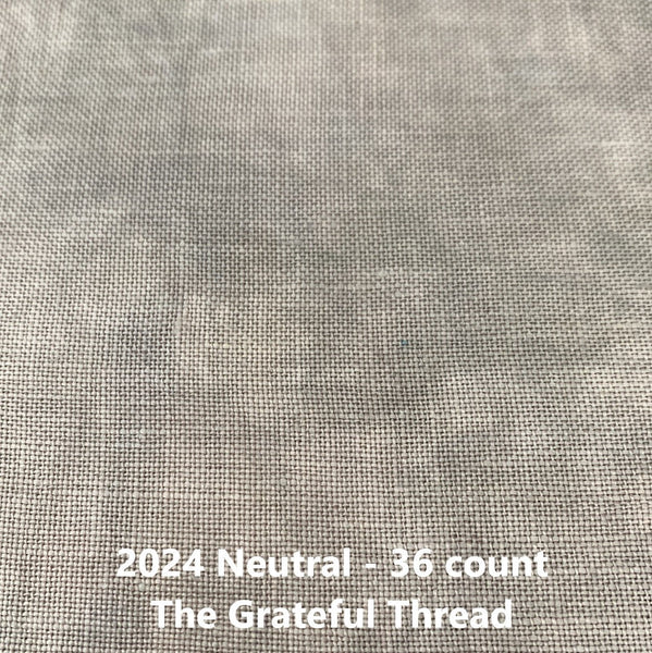 2024 Neutral - Hand Dyed Edinburgh Linen - 36 count (Damaged)