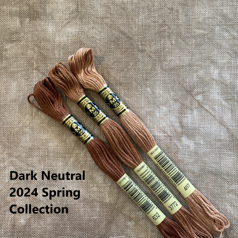 2024 Dark Neutral - Hand Dyed Newcastle Linen - 40 count