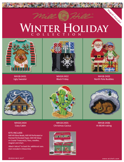 2024 Winter Holiday Ornament Kits by Mill Hill