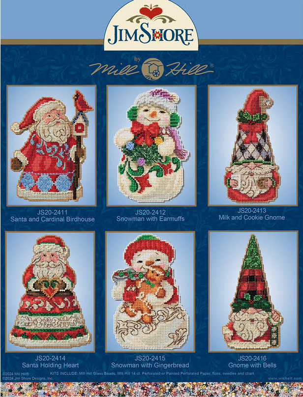 2024 Christmas Ornaments - Jim Shore for Mill Hill Beads