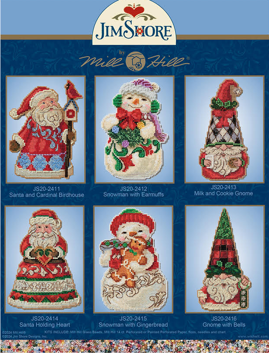 2024 Christmas Ornaments - Jim Shore for Mill Hill Beads