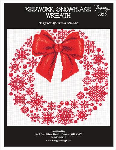 Redwork Snowflake Wreath