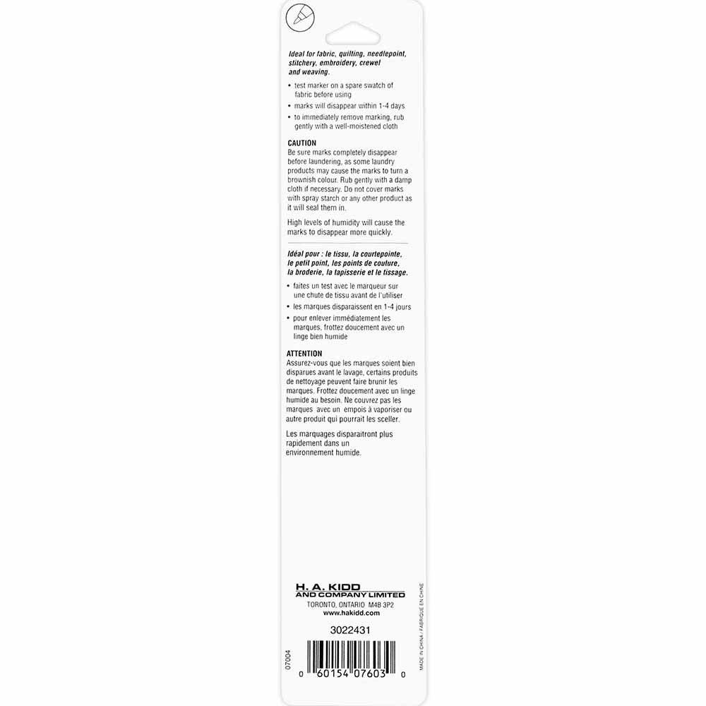 Air Erasable Fabric Marker - Fine - Purple
