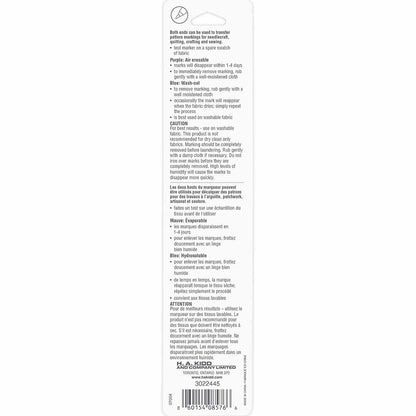 Dual-Tip Wash-out/Air Erasable Marking Pen