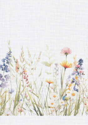 Wild Meadow Print - Belfast Linen Panel - 32 count