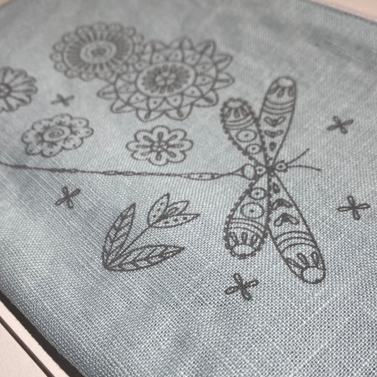 Embroidery Pouch Kit : Dragonfly (Clearout)