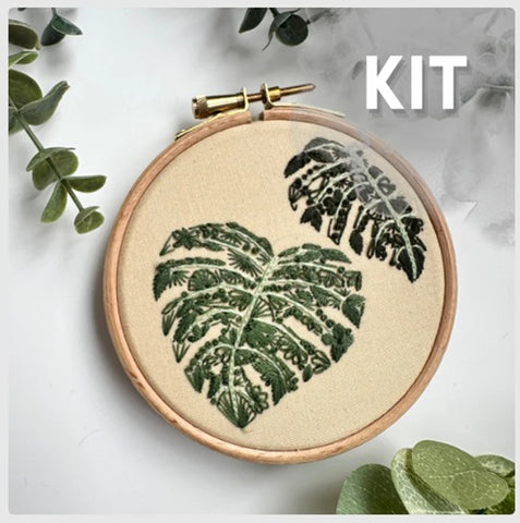 Mighty Monstera - Mini Embroidery Kit