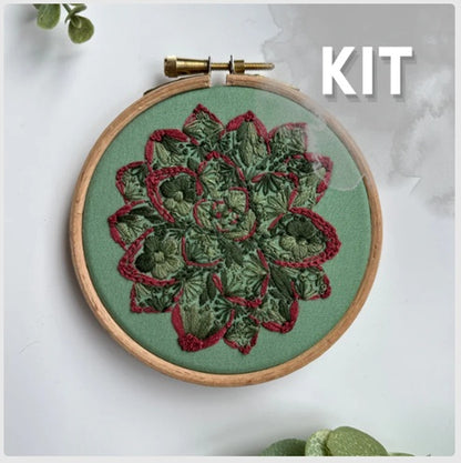 Sun-Kissed Succulent - Mini Embroidery Kit