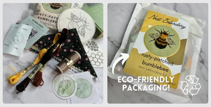 Rusty Patched Bumblebee - Mini Embroidery Kit