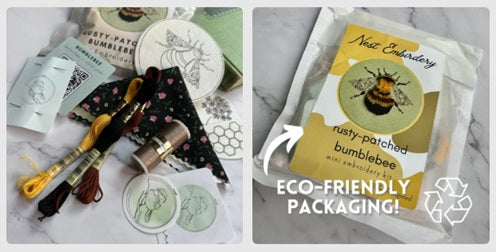 Rusty Patched Bumblebee - Mini Embroidery Kit