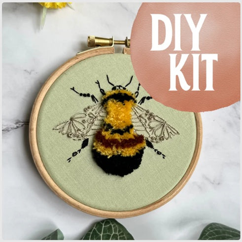 Rusty Patched Bumblebee - Mini Embroidery Kit