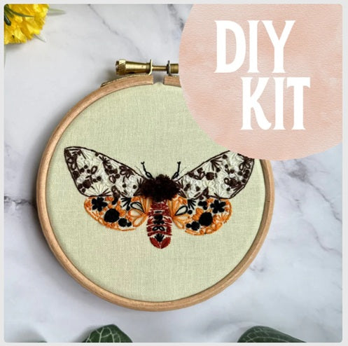 Garden Tiger Moth - Mini Embroidery Kit