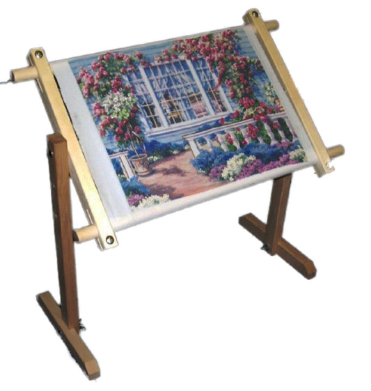 Adjustable Lap & Table Stand with Split Rod Scroll Frame