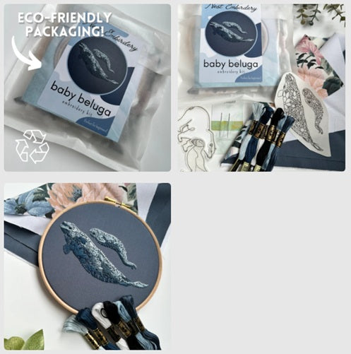 Baby Beluga - Embroidery Kit
