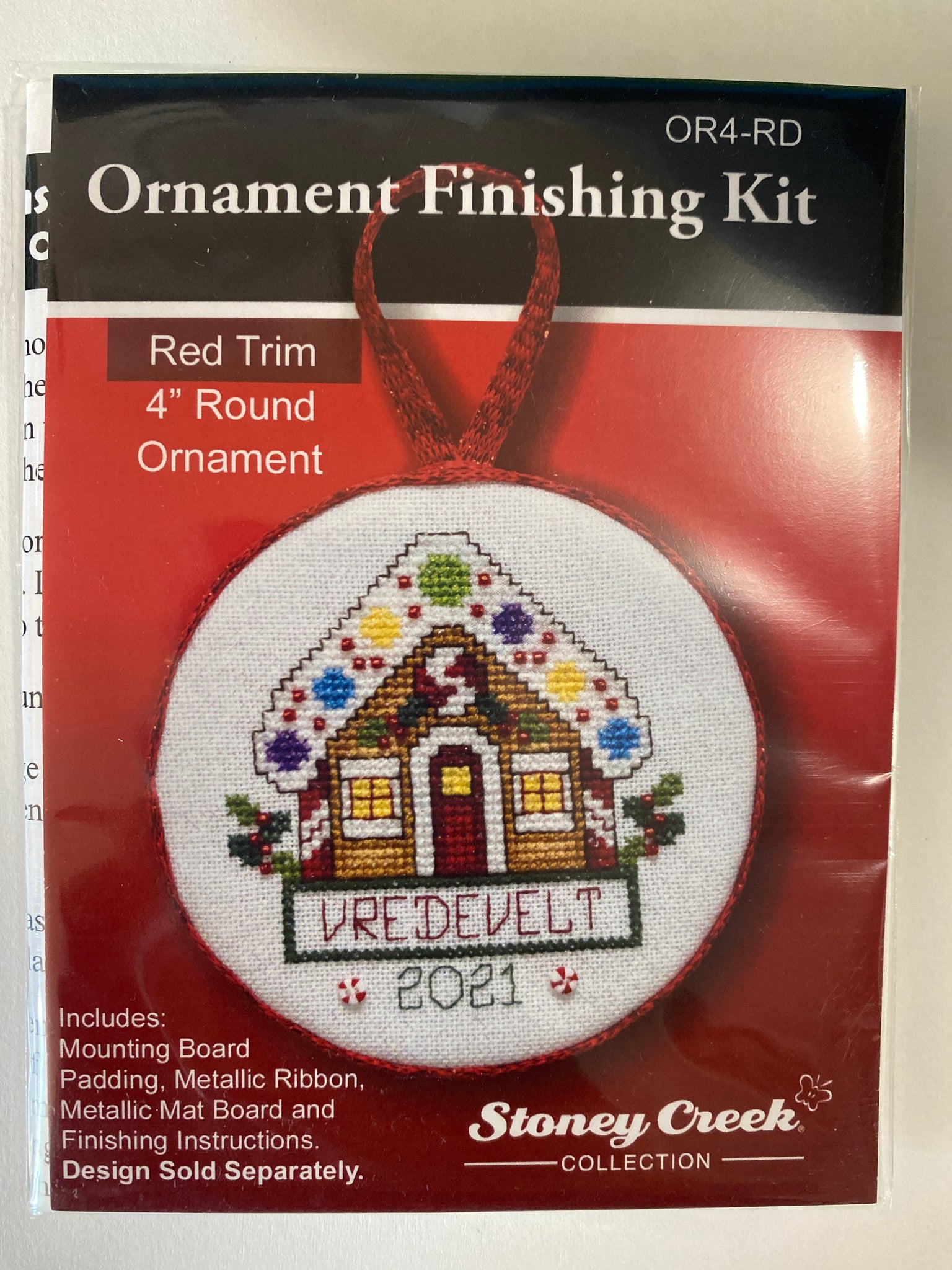 Ornament Finishing Kit - 4" Round Red