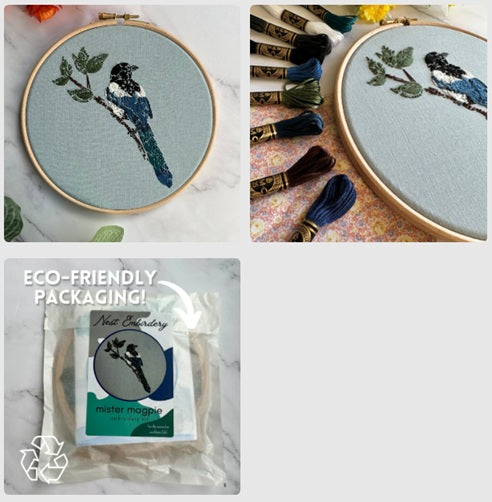 Mister Magpie - Embroidery Kit