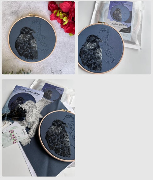 Raven Petals - Embroidery Kit
