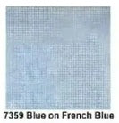 French Blue with Blue (Vintage) - Mono Canvas - 18 count