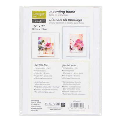 Mounting Board: 5" x 7"