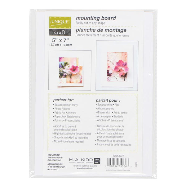 Mounting Board: 5" x 7"
