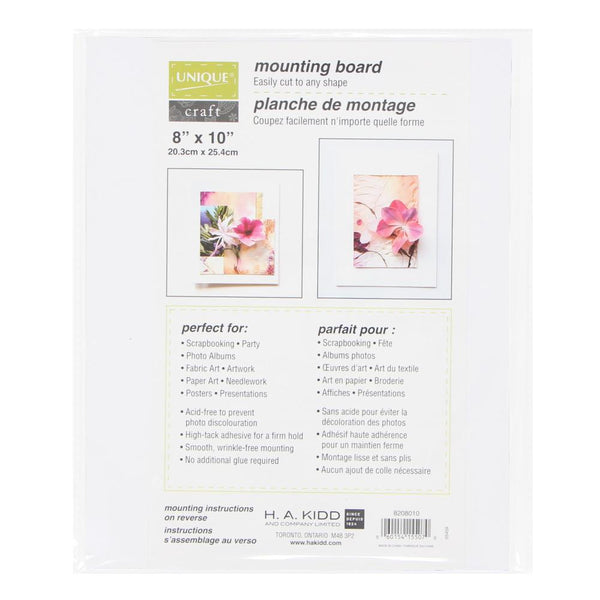 Mounting Board: 8" x 10"