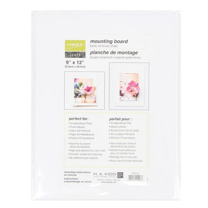 Mounting Board: 9" x 12"
