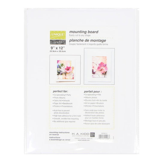 Mounting Board: 9" x 12"