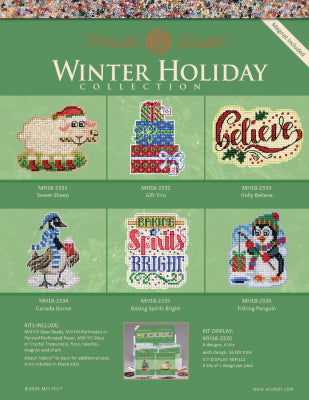2023 Winter Holiday Ornament Kits by Mill Hill