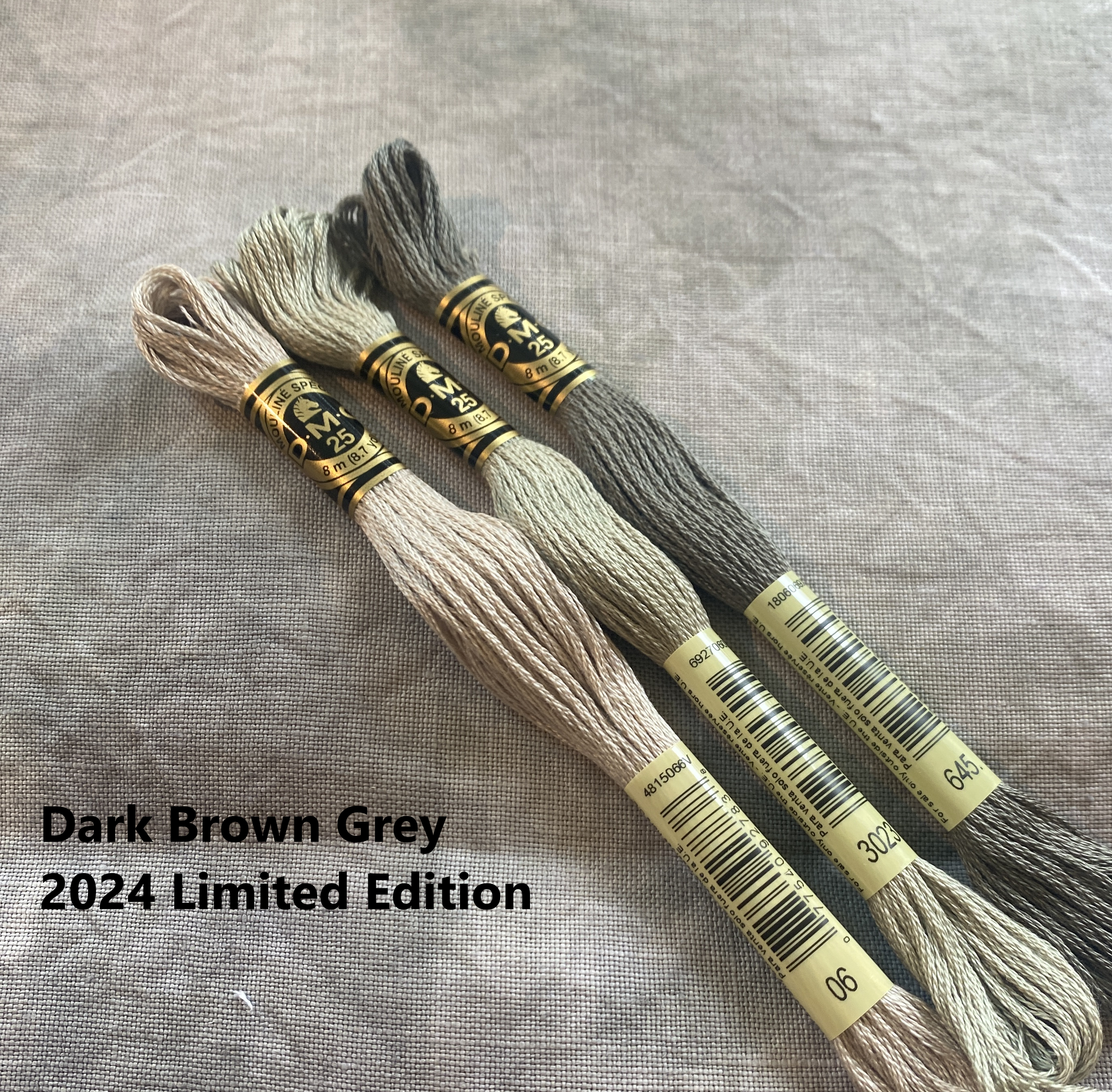 2024 Dark Brown Grey - Hand Dyed Belfast Linen - 32 count